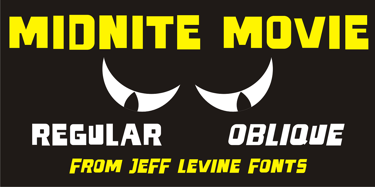 Midnite Movie JNL, a Handwritten Font by Jeff Levine Fonts
