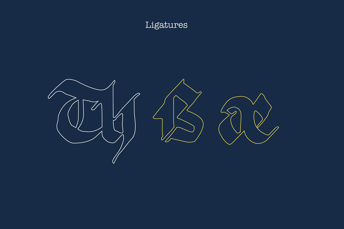 True Blackletters font, a Blackletter Font by kaer_shop (Photo 10 of 12)