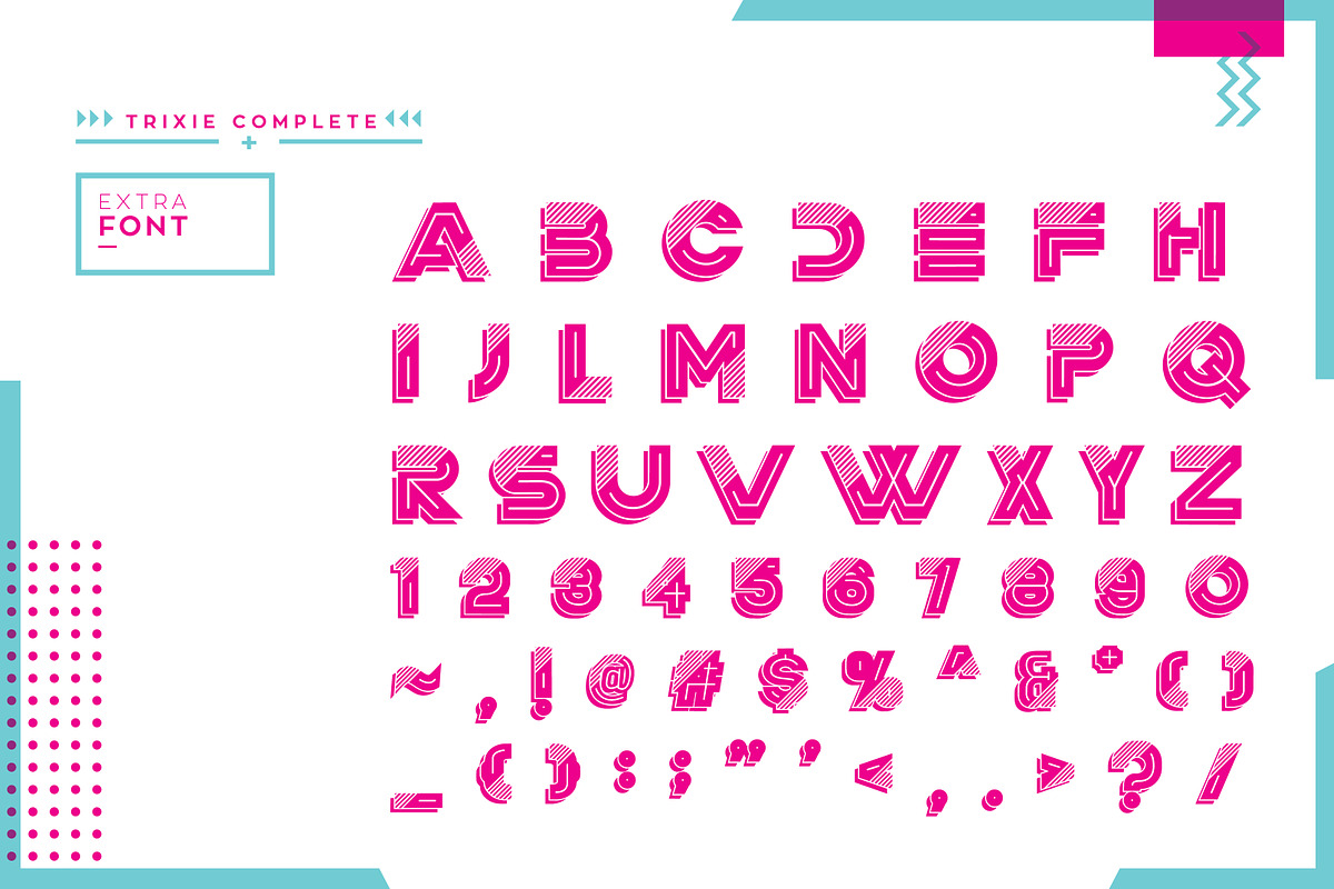 Trixie | A Layered Multiply Typeface preview 3
