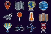 Ink and Watercolor Travel Icons, an Icon by Marmalade Moon (Thumbnail 3 of 3)