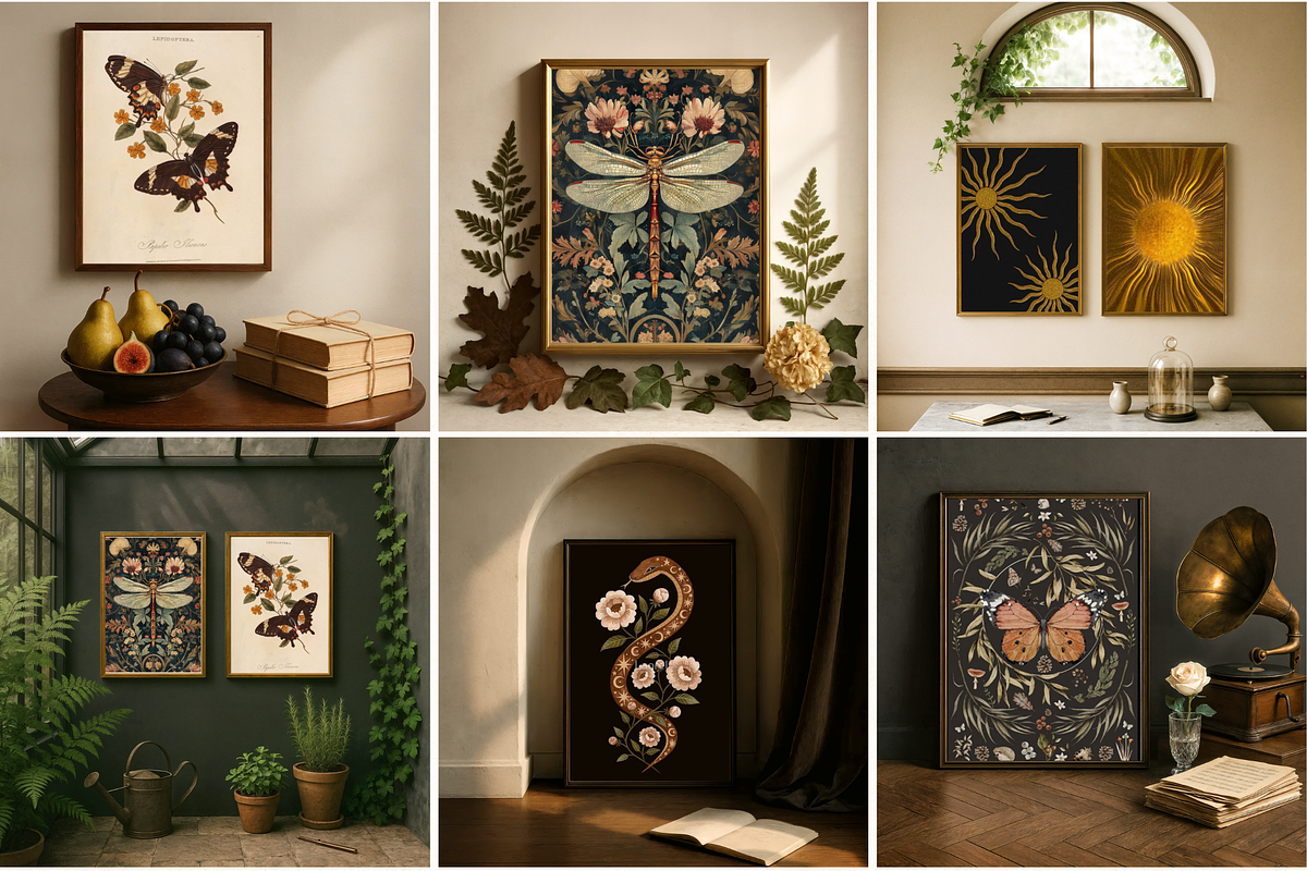 Dark Academia Frame Canva Mockups, a Household Mockup by Matisse Studio (Photo 1 of 10)