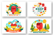 12 World Post Day Illustration, an Object Illustration by denayunebgt (Thumbnail 4 of 4)