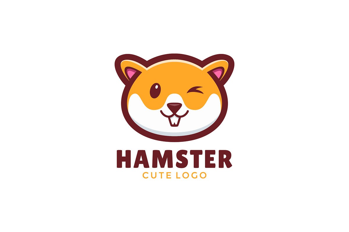 Mascot Head Hamster Logo Modern, a Branding & Logo Template by majesticlogo