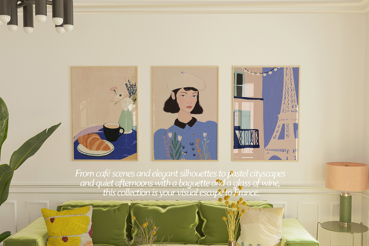 FRENCH MOODS - Art Prints Collection, a Background Graphic by lerinartstudio (Photo 2 of 11)