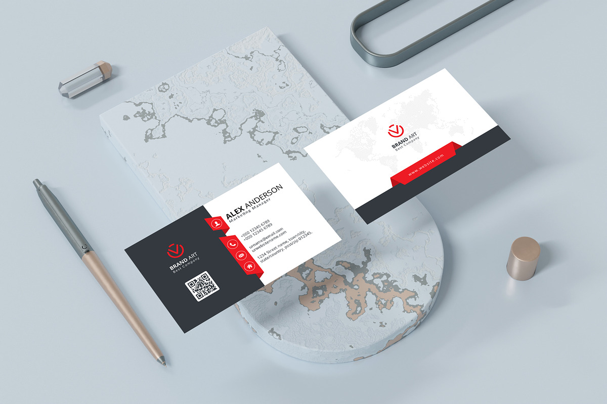 Creative Modern Business Card, a Business Card Template by DreamStudio-eg