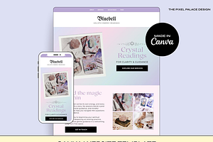 Editable Canva Website Template, a Landing Page Template by The Pixel Palace