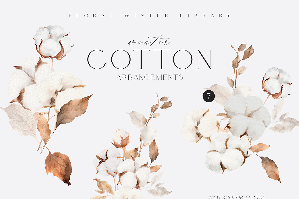 FLORAL WINTER BOX Watercolor Bundle, a Seasonal Illustration by Muse Artist (Photo 23 of 95)