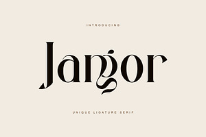 Jangor Ligature Serif Typeface