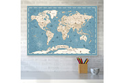 Kids World Map - Cartoon Ancient, a Graphic by PorcuPen Works (Thumbnail 6 of 7)