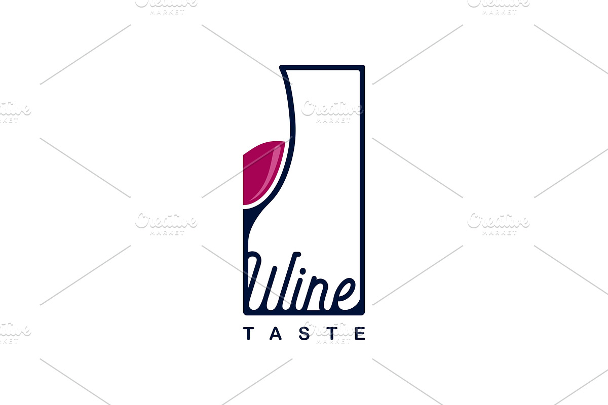 Wine logo design template. Red wine, a Branding & Logo Template by jundio studio