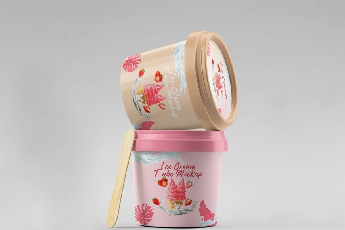 Ice Cream Tube Mockup, a Packaging Mockup by Tokobeta (Photo 4 of 9)
