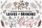 Hand Drawn Vector Leaves & Branches, an Illustration by Hello Brio (Thumbnail 1 of 5)