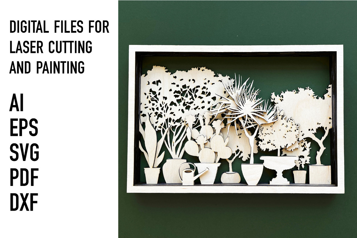 plant laser cut files, an Object Graphic by HelloWood (Photo 2 of 4)