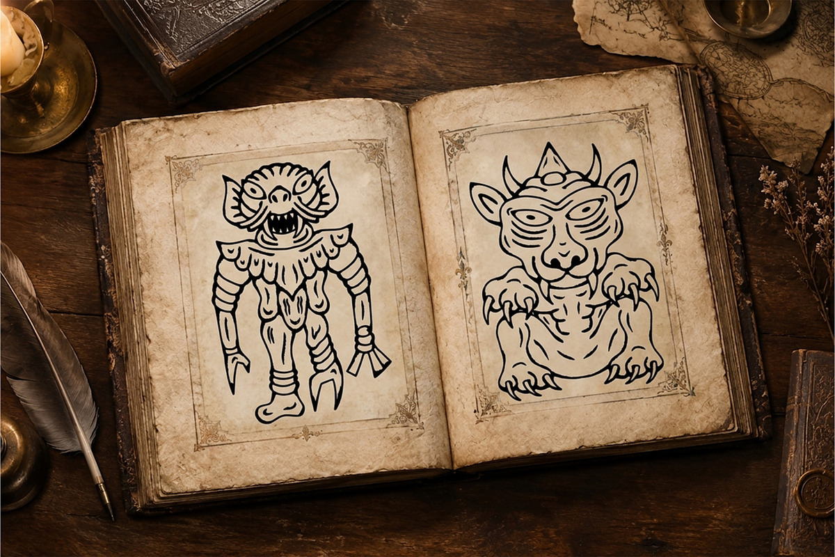 Medieval Monsters Vol 2, a Decorative Illustration by Tekuni (Photo 6 of 14)