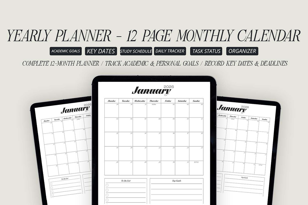 2026 Yearly Planner, a Presentation Template by Ahluva Studio (Photo 3 of 9)