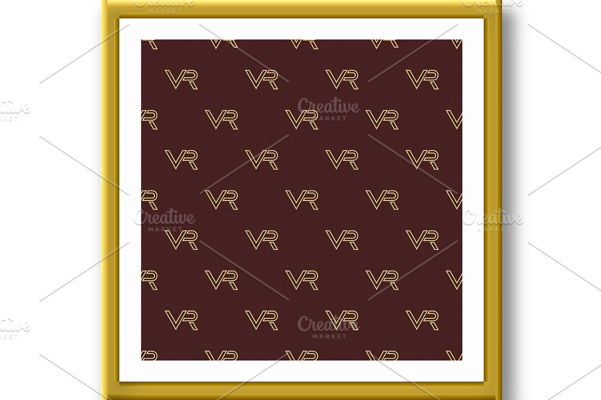 Seamless Vector Pattern With VR, a Pattern Graphic by FineArtStudio (Photo 3 of 3)