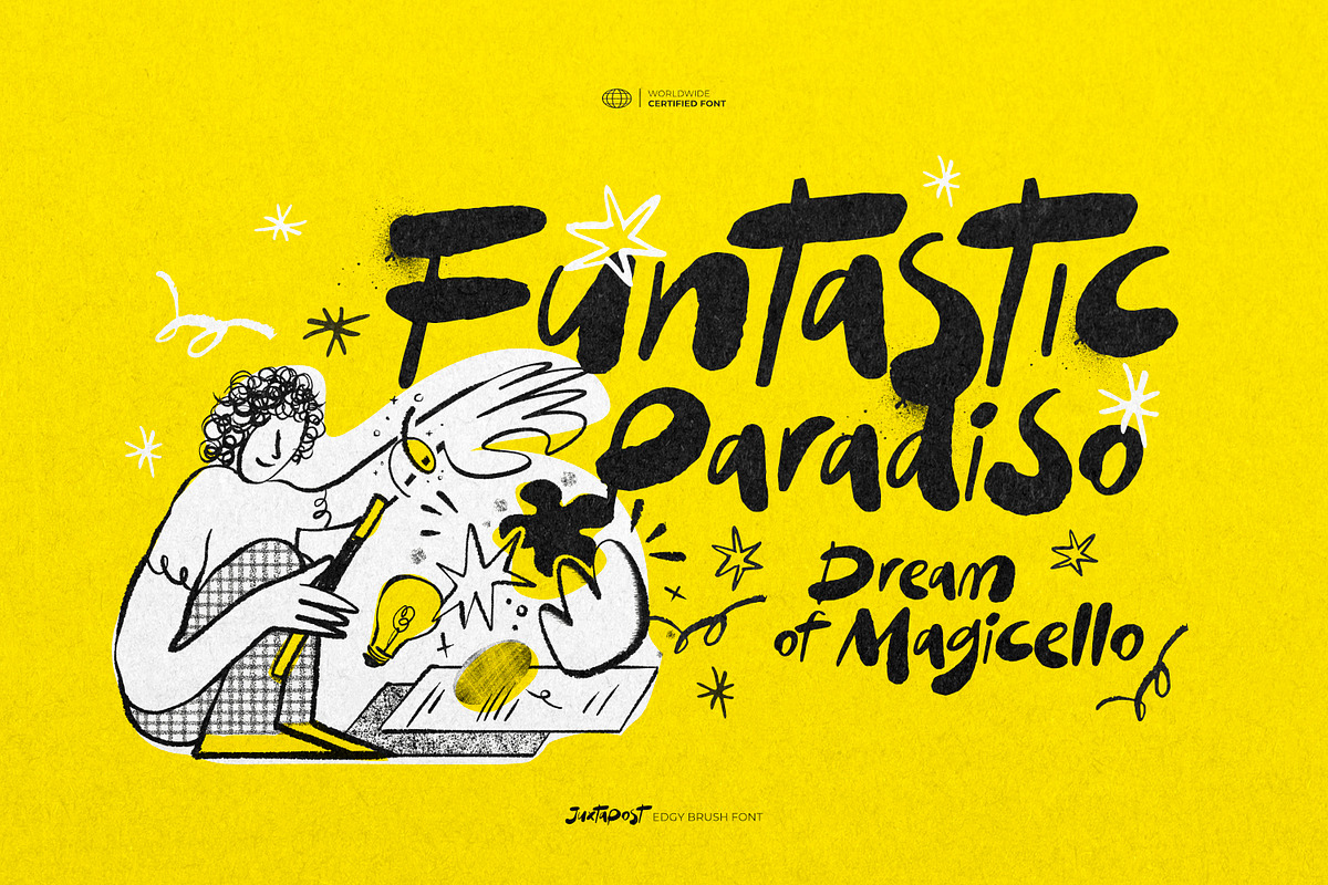 Juxtapost - Edgy Brush Font, a Handwritten Font by ikiiko (Photo 2 of 7)