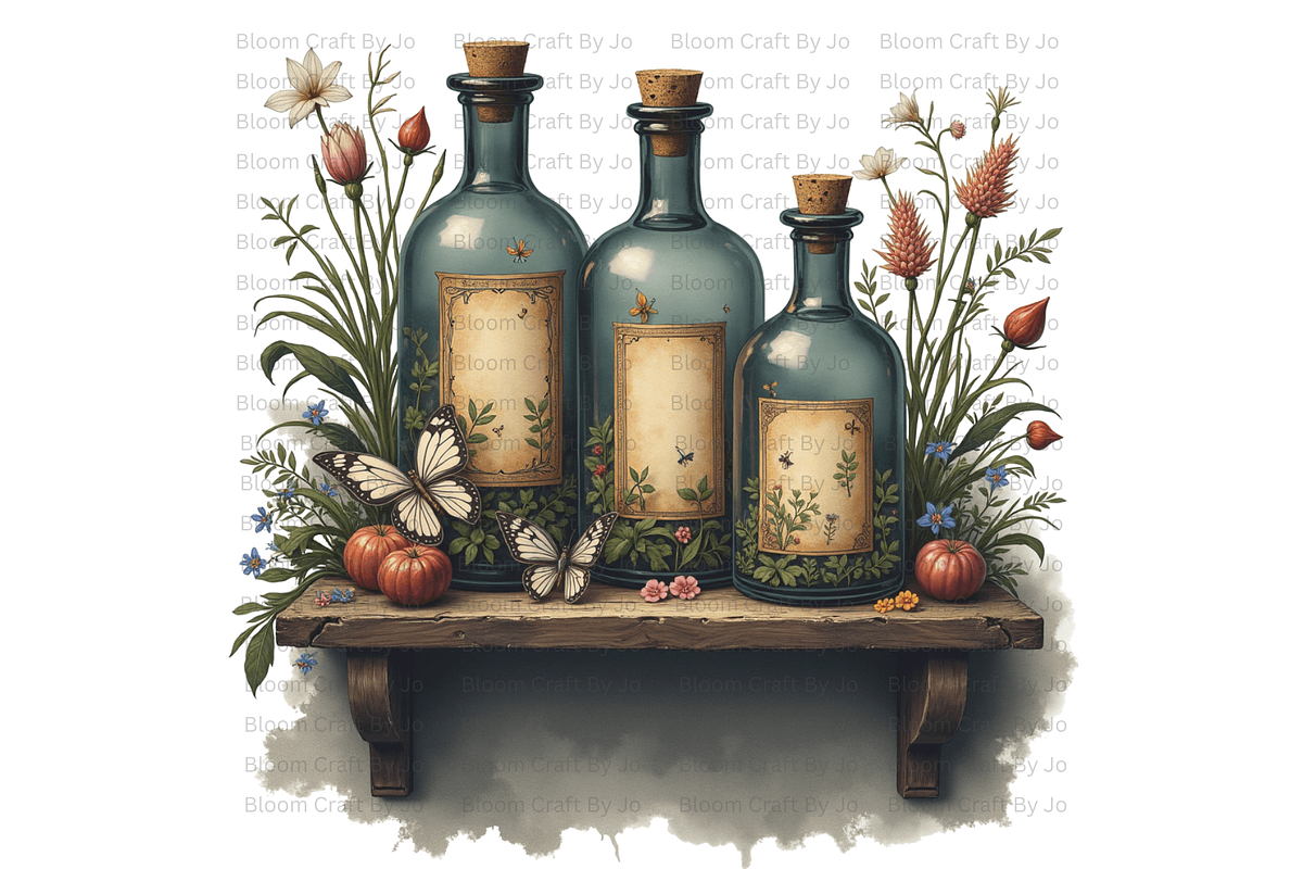 Apothecary Jars, a Decorative Illustration by Bloom Craft Creations (Photo 8 of 12)