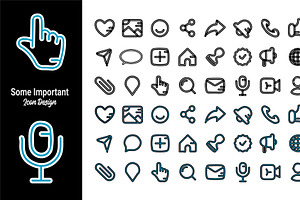 Outline Icon Set for Web and Mobile, an Outline Icon by hkmonir