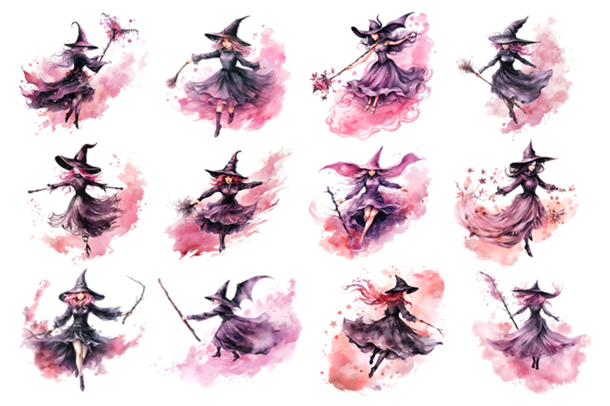 Watercolor Halloween Clipart Bundle, a Seasonal Illustration by Creative Arslan (Photo 2 of 11)