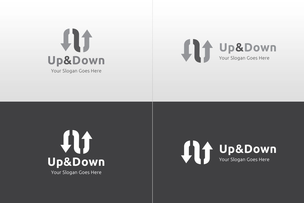 Up & Down Logo, a Branding & Logo Template by Dotnpix