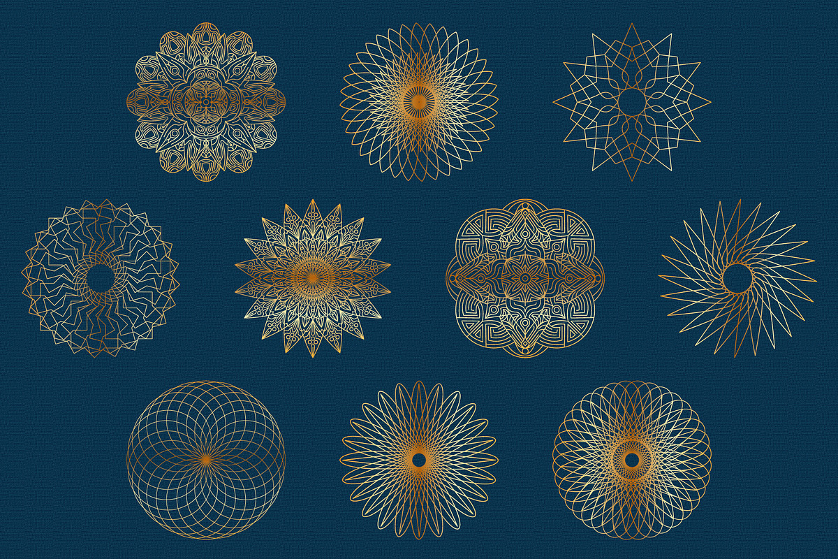 30 mandala gold line art, a Decorative Illustration by Pikgura (Photo 4 of 4)