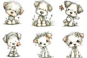 Whimsical Spring Dogs Clipart, an Illustration by Designking (Thumbnail 2 of 5)