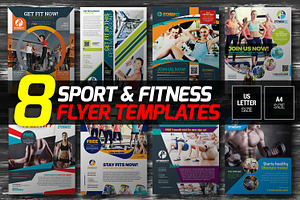 8-in-1 Sport & Fitness Flyers Bundle