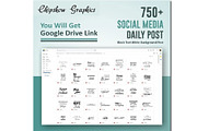 750+ Social Media Daily Post Bundle, an Arts & Entertainment Photo by Chipshpow Graphics (Thumbnail 4 of 5)