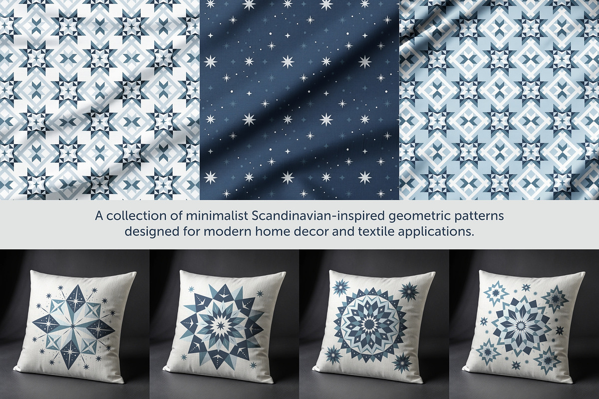 Starry Home | Nordic Textile Designs, a Pattern Graphic by LunaSolvo (Photo 2 of 3)