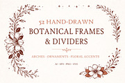 52 Botanical Frames & Ornaments, an Object Graphic by Christine Krahl (Thumbnail 1 of 8)