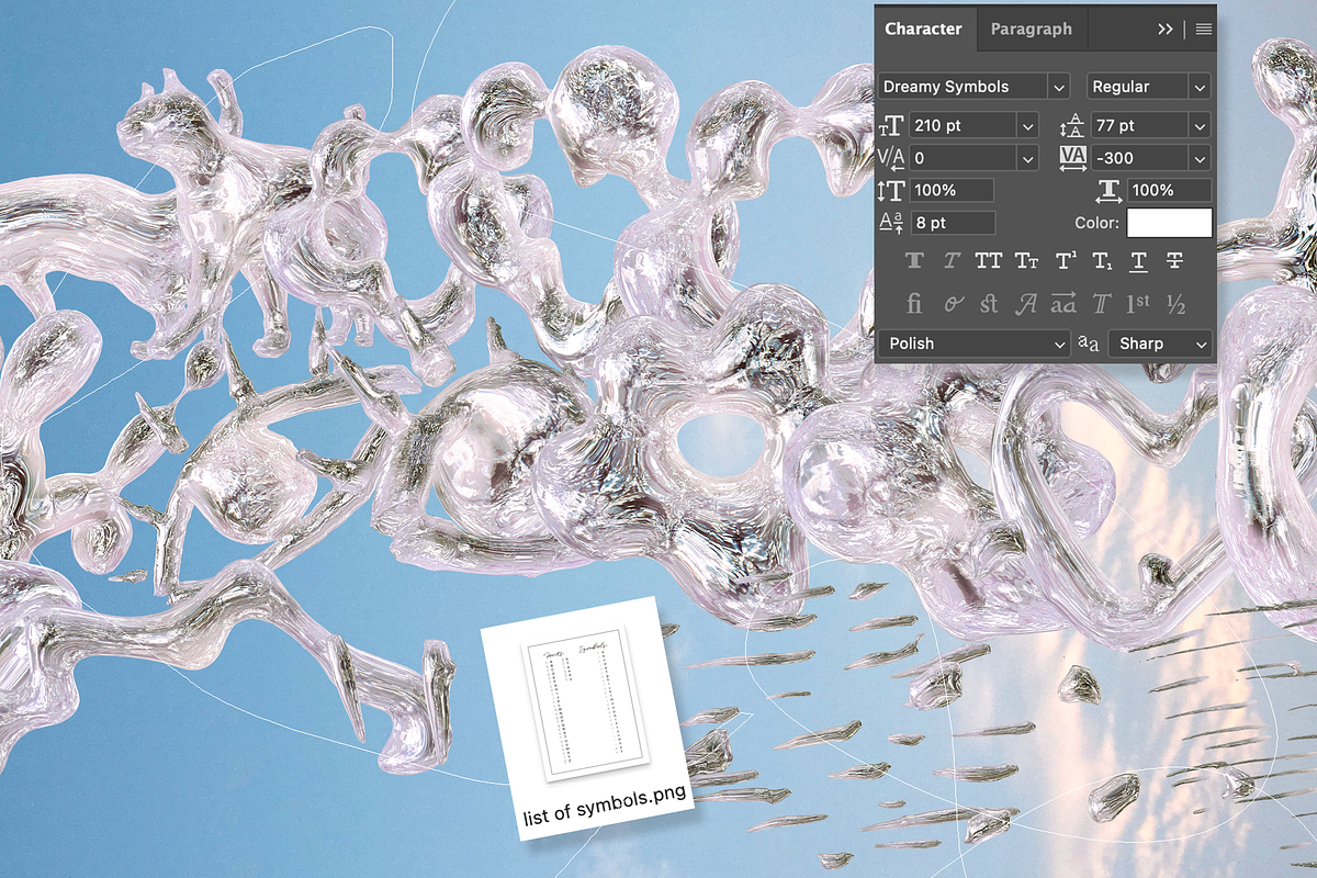 Chrome + Transparent Glass SVG Fonts, a Font by Kasia Sokolovska (Photo 4 of 9)