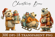 Christmas Bear Clipart, an Illustration by Designworld (Thumbnail 1 of 6)