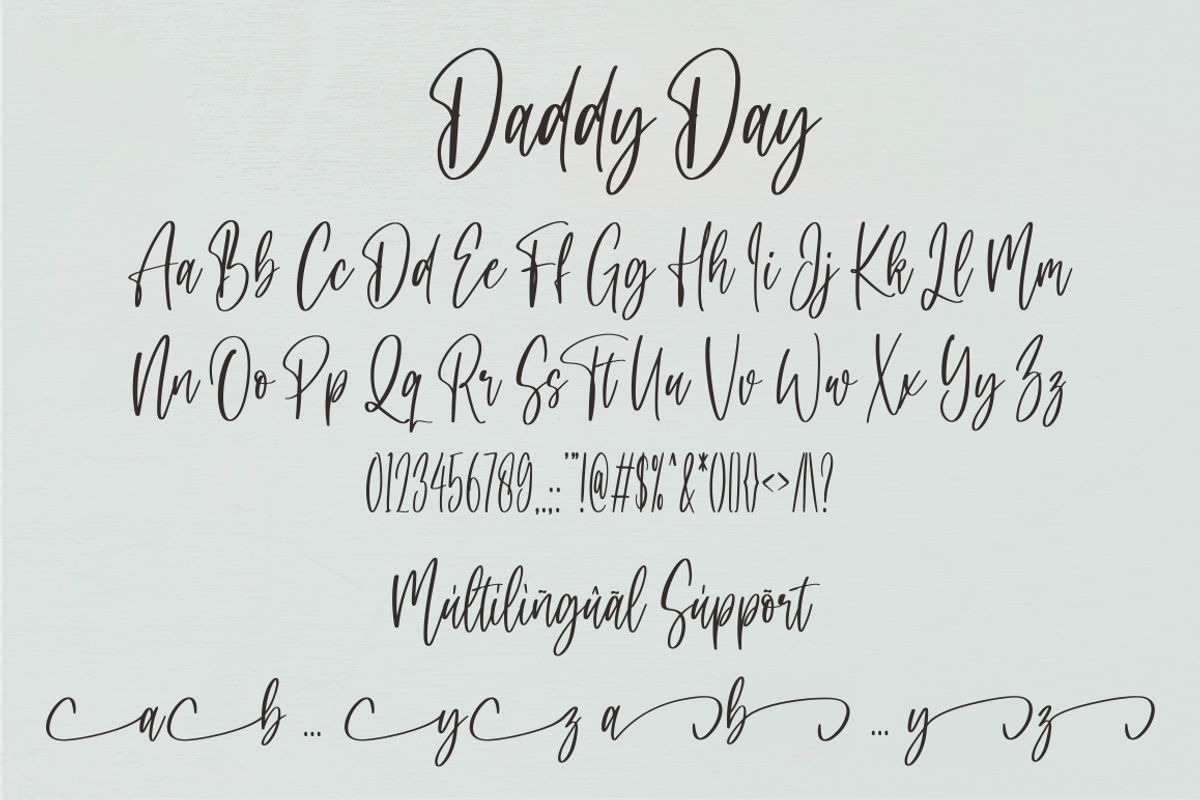 Daddy Day, a Script Font by NJ Studio (Photo 9 of 10)