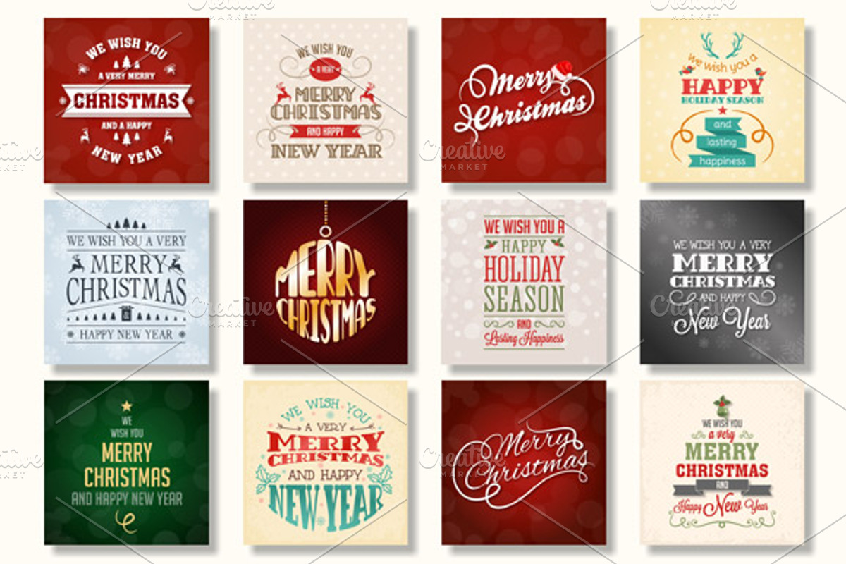 Christmas Lettering Cards Collection preview 3