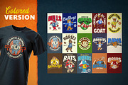 Retro Sport Animal T-Shirt Designs, a Sport Illustration by bazzier_graphik (Thumbnail 2 of 6)