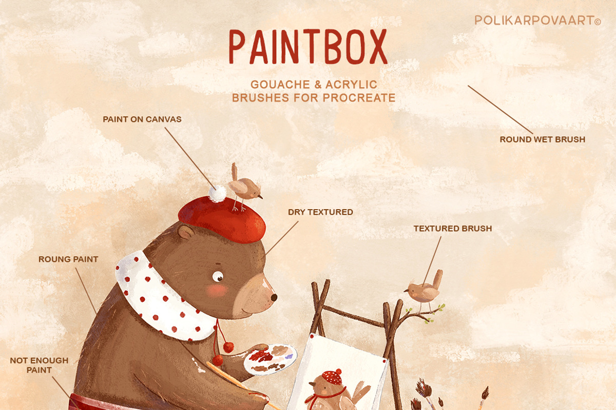 Paintbox - brushes Procreate, a Brush Add-On by polikarpovaart (Photo 8 of 16)