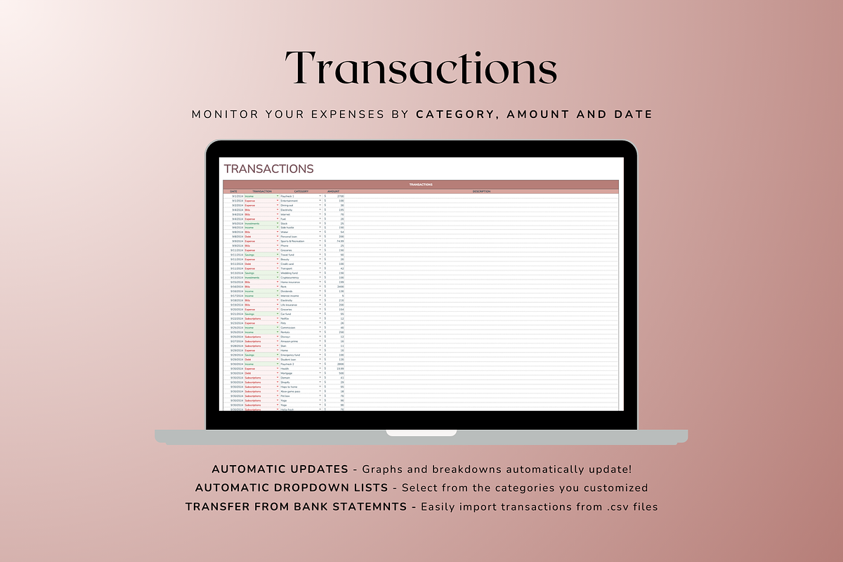 Standard Monthly Budget - Neutral, a Templates & Theme by The Creative Plans co (Photo 7 of 10)