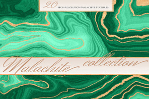 Golden Malachite Watercolor Set