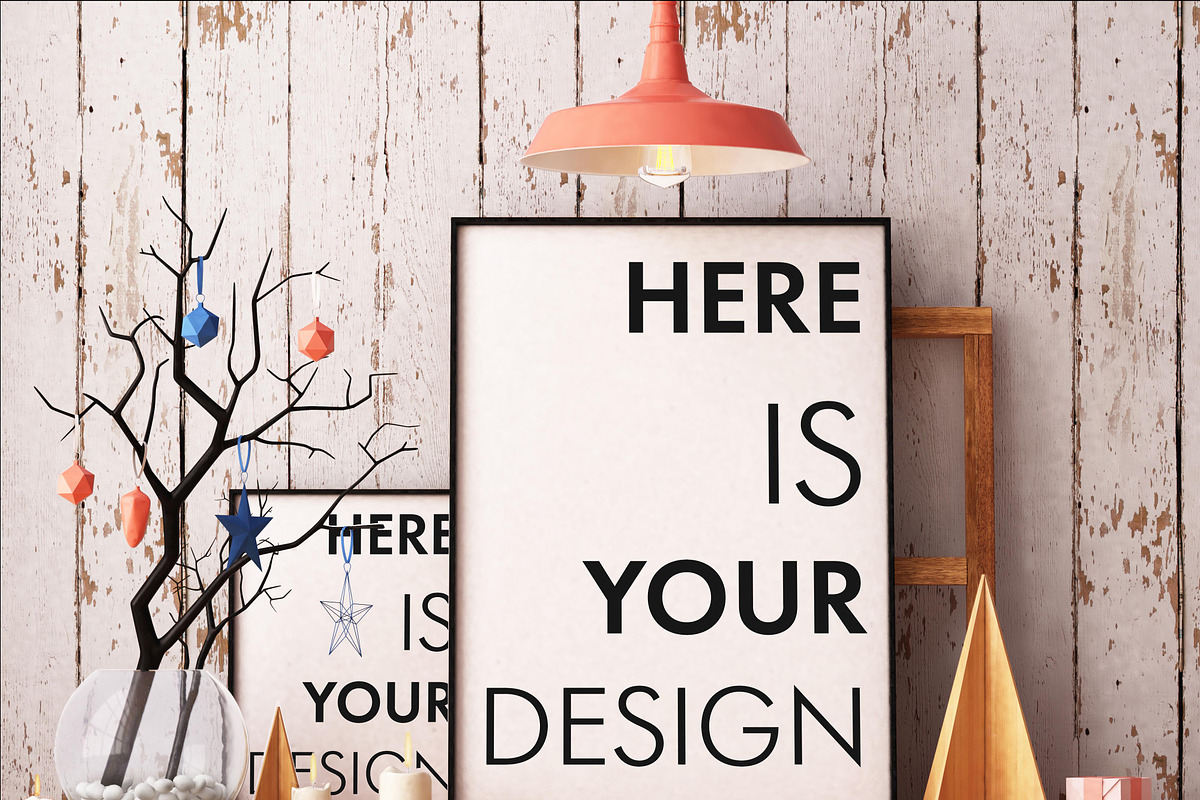 5 Christmas mockups posters, a Print Template by FilL239 (Photo 4 of 5)