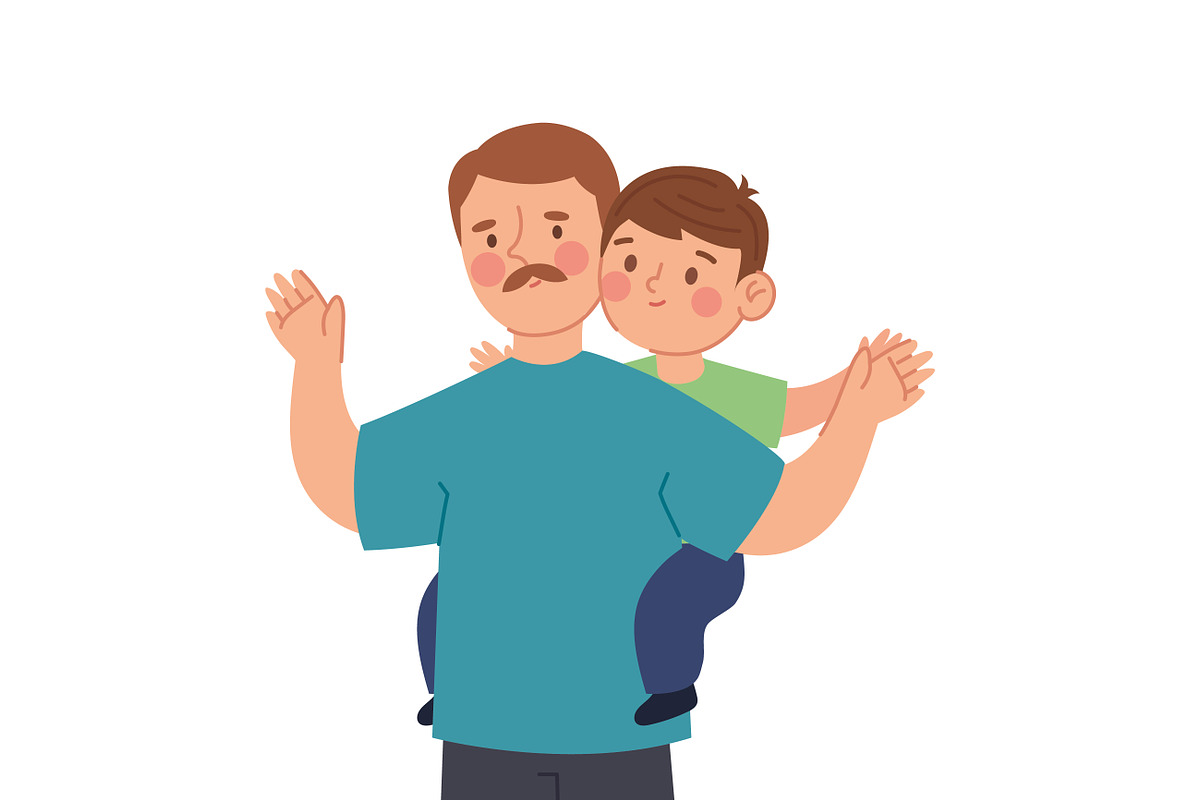 Father and Child Moments Vector, a Person Illustration by CreartiveDesign (Photo 9 of 10)