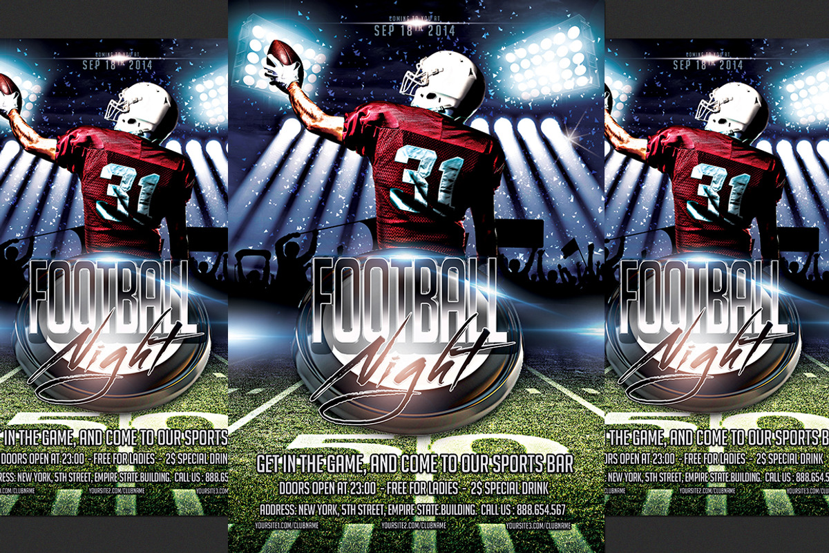 Football and Soccer Flyer, a Flyer Template by DSGraphicDesign (Photo 2 of 2)