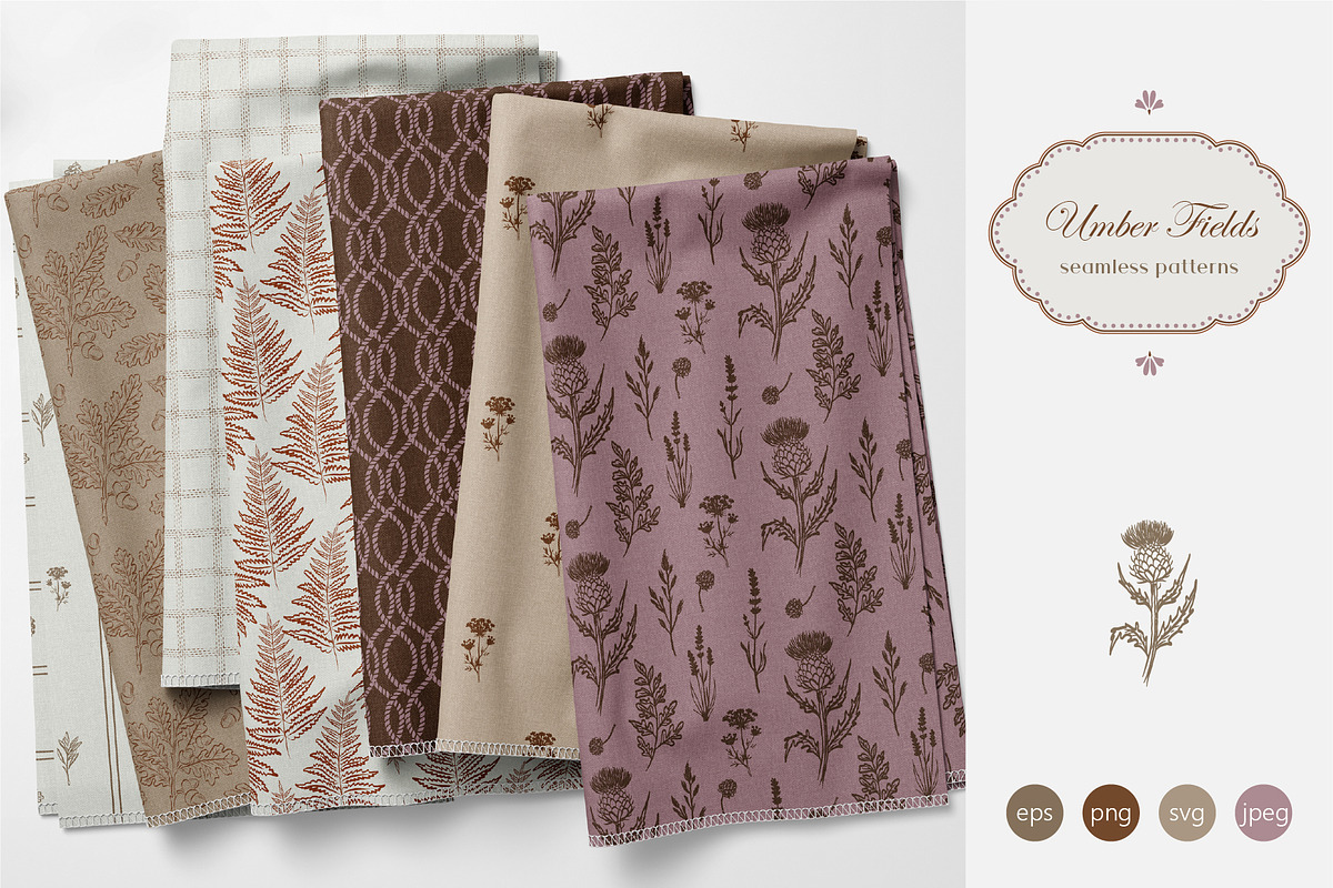 Umber Fields - Seamless Patterns, a Pattern Graphic by InaCorart (Photo 1 of 13)