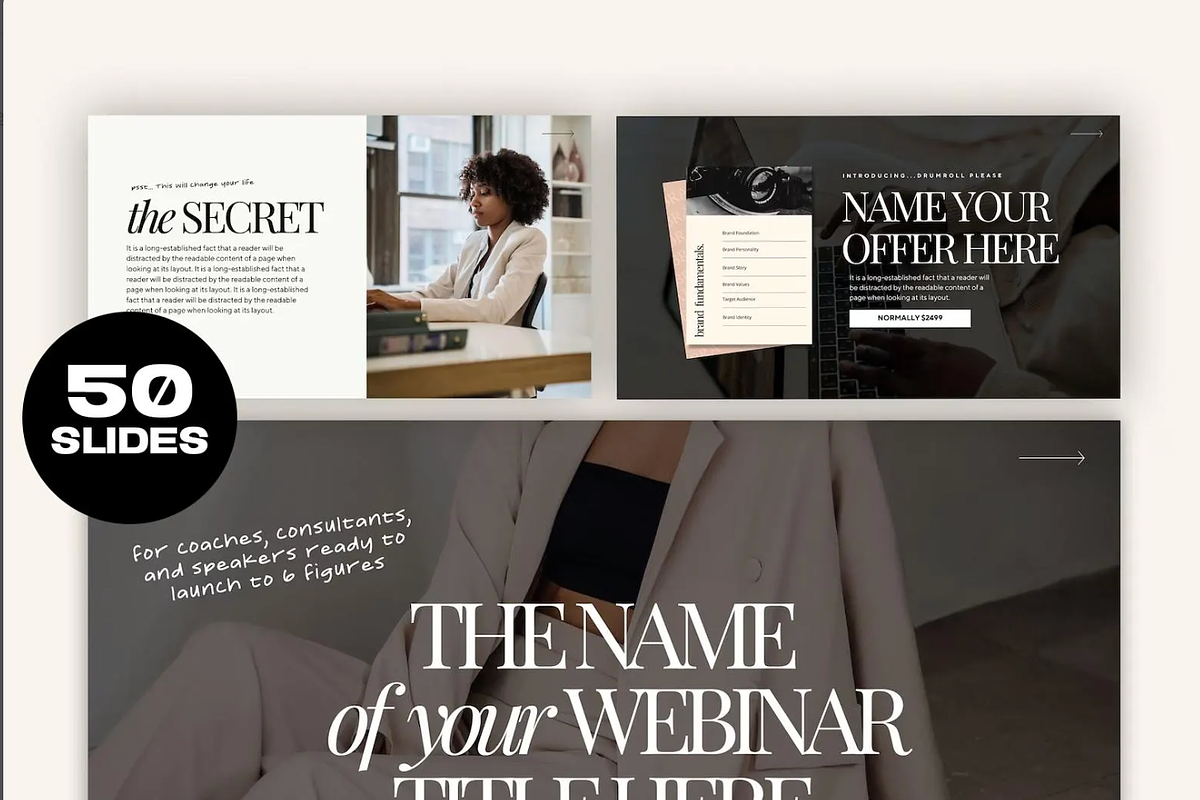 Luxe Canva Webinar Slides, a Presentation Template by JOA CREATIVE LAB (Photo 9 of 9)