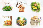 Summer Nature Walk Clipart, an Illustration by RobertsArt (Thumbnail 4 of 7)