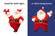4 Santa Claus characters, a Seasonal Illustration by Olga Proz (Thumbnail 2 of 5)