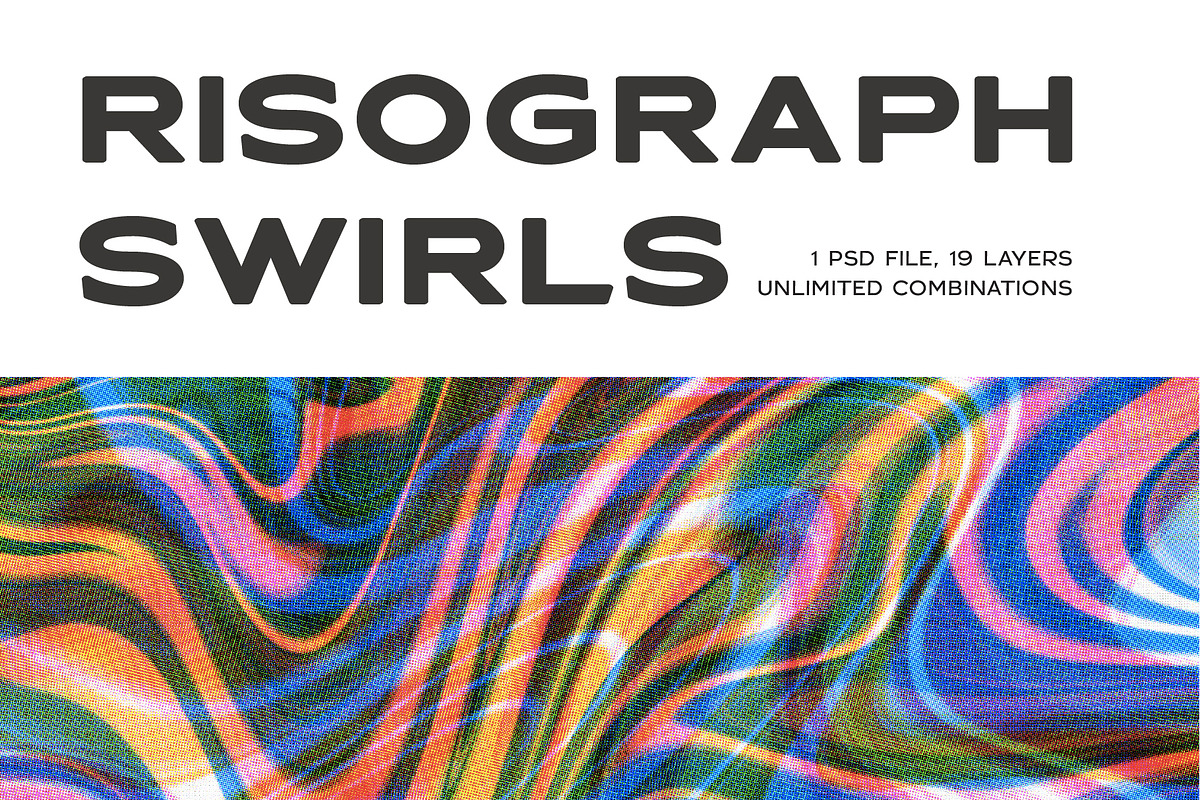 Risograph Swirls, a Texture Graphic by Like Magic Studio (Photo 1 of 6)