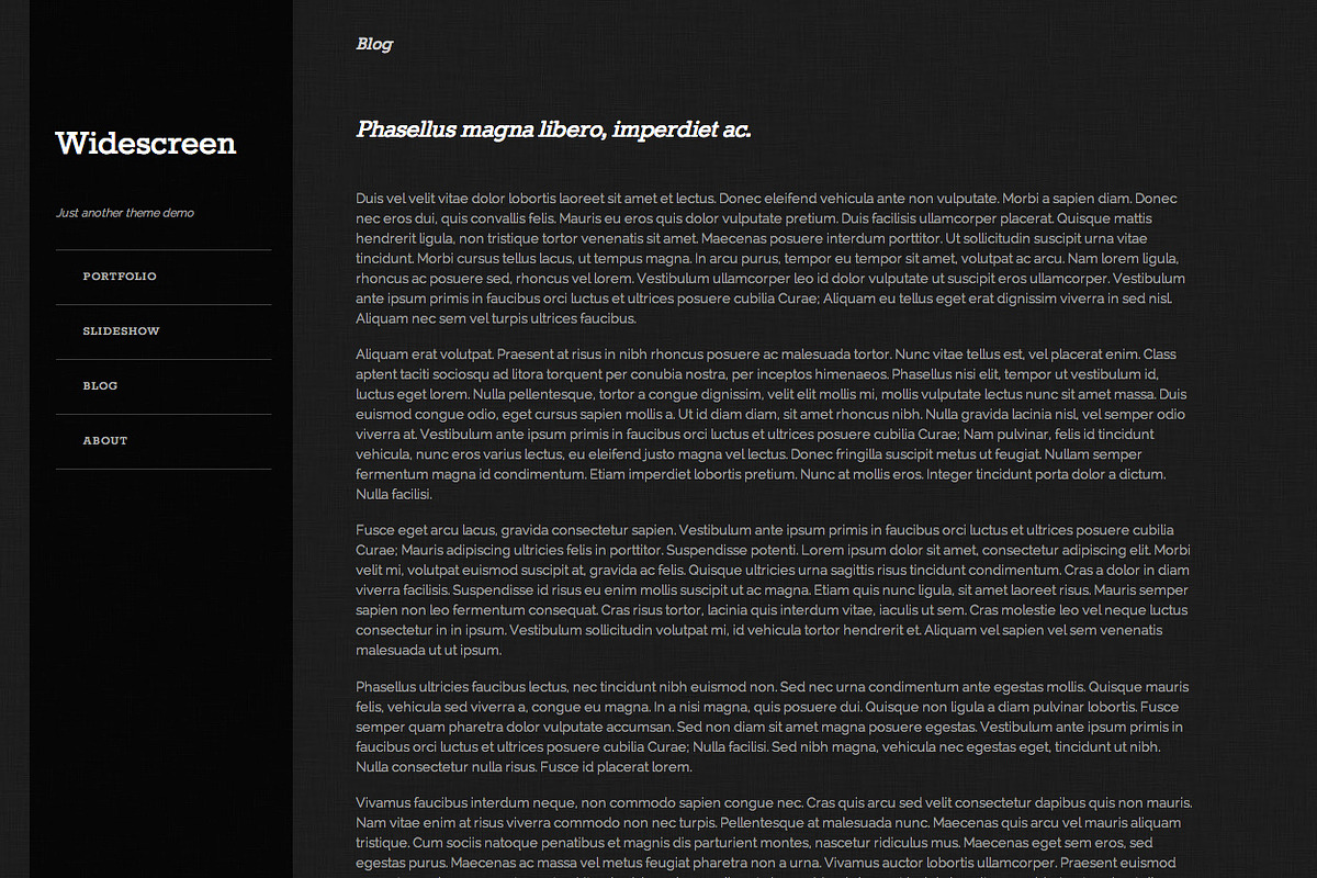 Widescreen, a WordPress Template by Graph Paper Press (Photo 3 of 3)