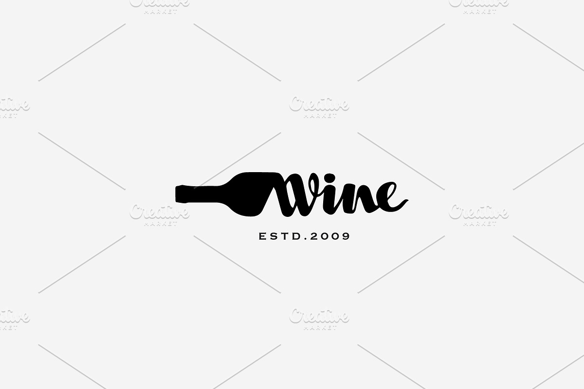 Wine Logo, Wine Restaurant Logo, a Branding & Logo Template by Bordo (Photo 1 of 2)