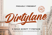 Dirtylane - Bold Script, a Script Font by ErgibiStudio (Thumbnail 1 of 11)